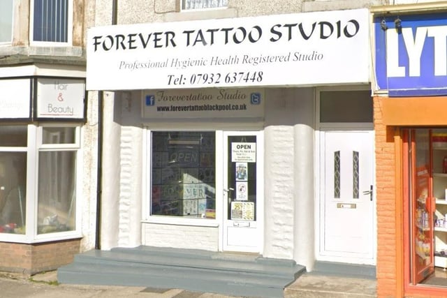 Forever Tattoo Studio on Lytham Road has a rating of 4.8 out of 5 from 102 Google reviews
