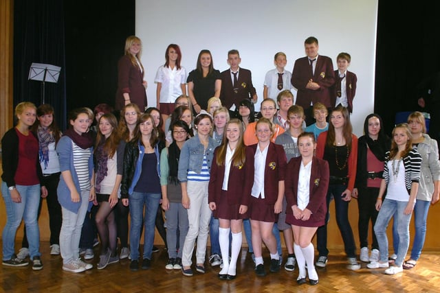 Pupils and staff at Montgomery High School in Bispham held a special assembly to celebrate the school's latest student exchange programme with pupils from Bottrop in Germany