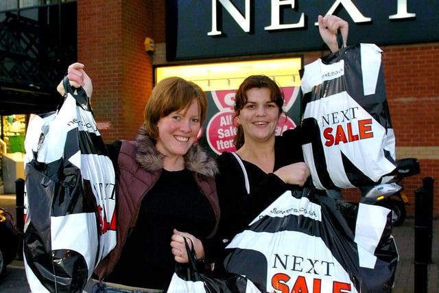 Grabbing the bargains at Next are Andrea Coyle (right) and Penny Donleavy