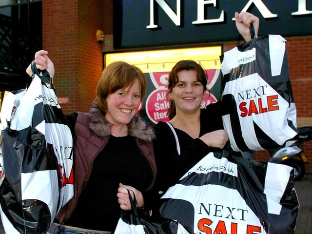 Grabbing the bargains at Next are Andrea Coyle (right) and Penny Donleavy