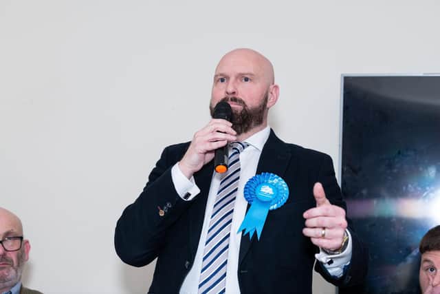 David Jones, Conservatives speaks at the Hustings event for all of the Blackpool South election candidates held at Blackpool Cricket Club. Photo: Kelvin Lister-Stuttard