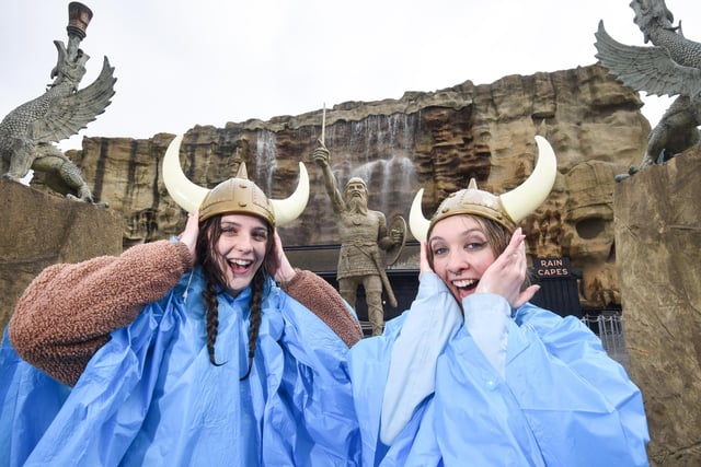 Media day for the newly reopened Valhalla ride at Blackpool Pleasure Beach. Pictured are Abi Richardson and Nicole Buzz from Parks and Pints.