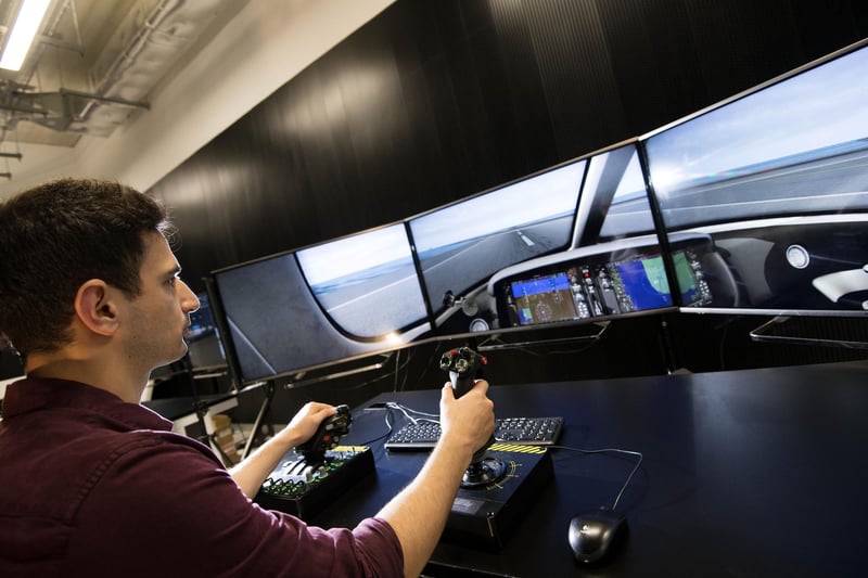Onboard with a student in the Flight Simulator Suite.