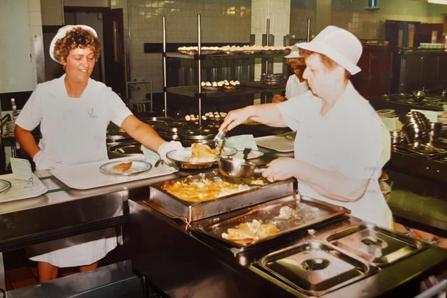 Staff in the hospital kitchens, 1994