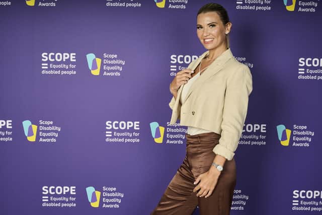 Christine McGuinness arriving at Scope Disability Equality Awards last night (Thursday, October 27.)