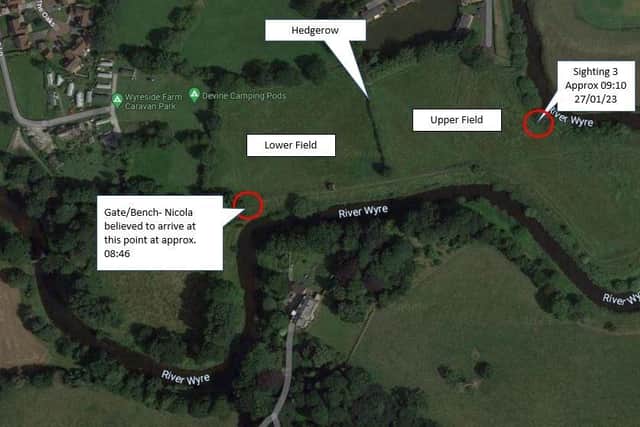 Nicola Bulley, from Inskip, was last seen on a towpath by the River Wyre off Garstang Road in the village of St Michael's on Wyre