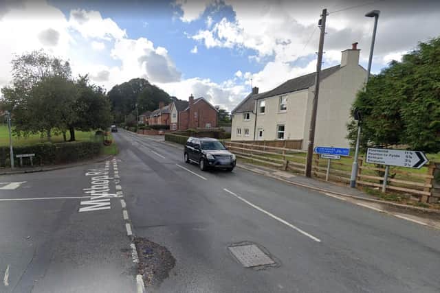Mythop Road is closed at the junction with Church Road whilst police attend the scene of an incident today (Monday, March 7). Pic: Google