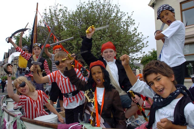 The 1st Lytham St Annes and 1st Lytham St Cuthberts Sea Scout Group pirates take part in the 2009 Lytham Club Day parade