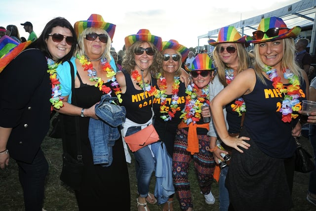 The audience get in the mood for the 80s v 90s night in 2016