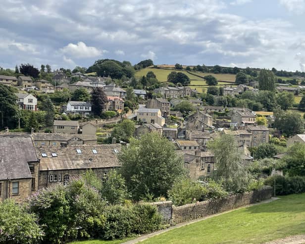 A view over Holmfirth from Victoria Park
