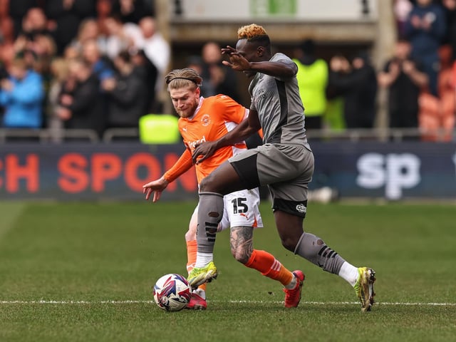 Hayden Coulson probably couldn't bring as much to Blackpool's attacking play as he would've liked.