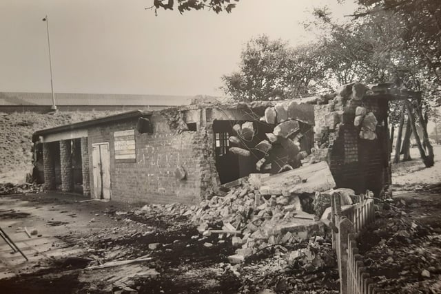 This shelter at Watson Road park, South Shore, ended up being demolished after youths plagued the area with anti-social behaviour, smoking cannabis and drinking alcohol. 1990