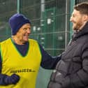 James Husband visited a Walking Football session during the EFL Week of Action in November Picture: Blackpool FC Community Trust