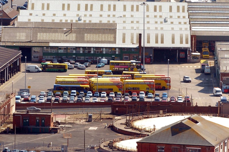 Rigby Road bus and tram depot - remember the orange and yellow buses?