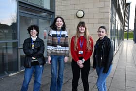 Blackpool Sixth students (L-R) Kris Darby, Jenny Kelly, Erin Kennedy and Lucy-Mae Cheatle.