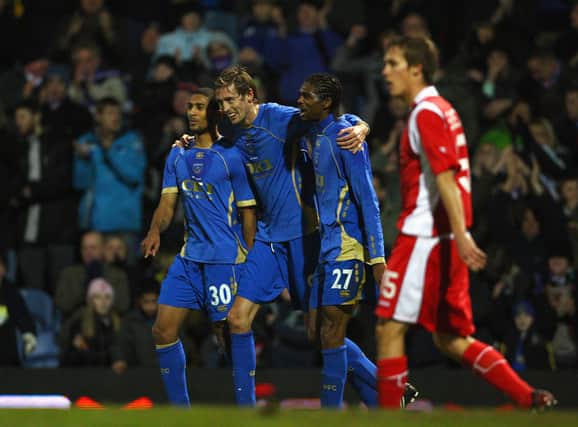 Pompey beat Dutch side Heerenveen 3-0 in their final Uefa Cup match in 2008. (Photo by Phil Cole/Getty Images)