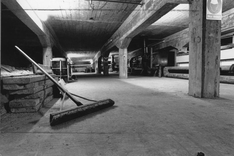 This was taken in 1989 and shows the pipework in the basement of the building