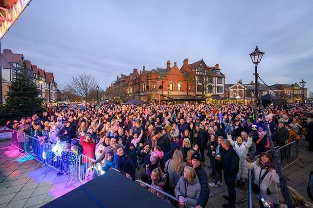 The crowds gathered in Lytham's Clifton Square to enjoy the switch-on afternoon entertainment.