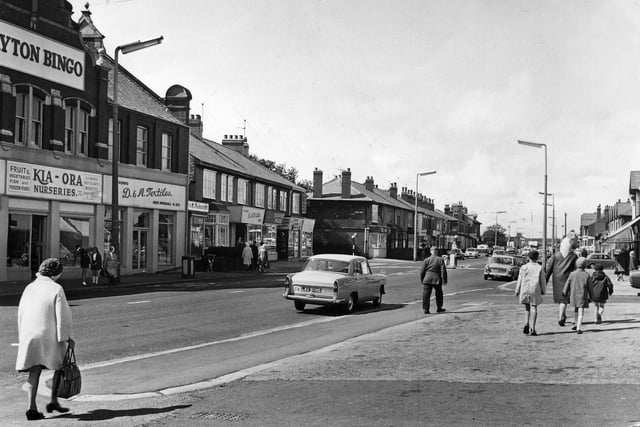 Talbot Road close to the junction with Mather Street (centre). Layton Bingo, Kia-Ora nurseries and D&M Textiles are all in the building which was once Blackpool Laundry and stables