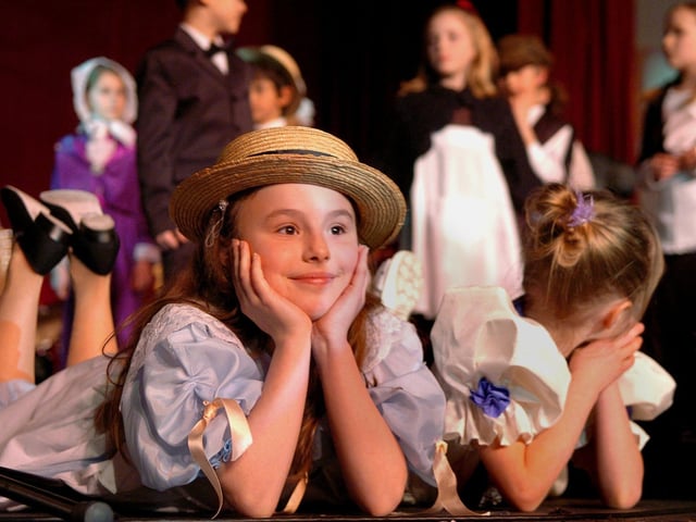 "A Celebration of Talent" at the Winter Gardens Empress Ballroom, Blackpool. Sophie Morrison (9) and some of the Anchorsholme Primary School performers, 2009