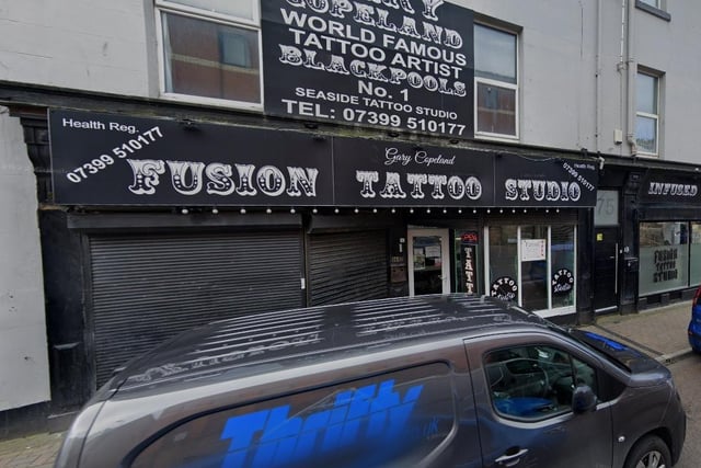 Fusion Tattoo Studios on Abingdon Street has a rating of 4.6 out of 5 from 30 Google reviews