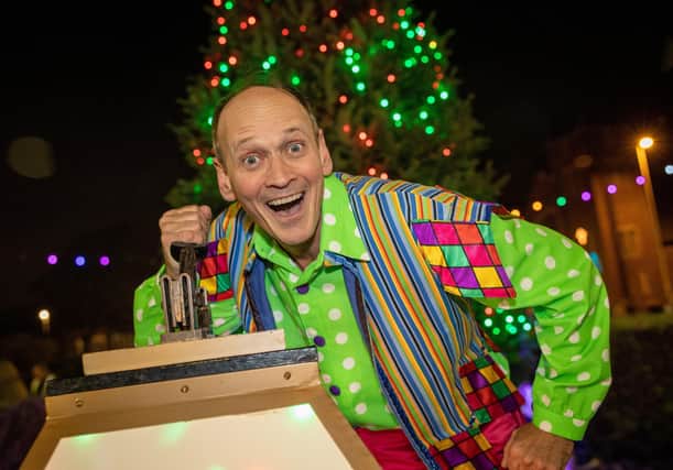 Layton Christmas lights switch-on - Steve Royle from Blackpool Grand Theatre.