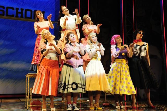 Grease on stage at The Winter Gardens in 2011. Fleetwood's Laura Wilson played Jan
