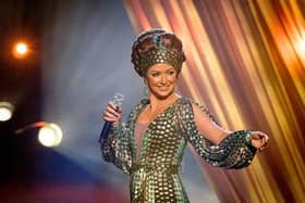 Kearra Bethany as Barbra Streisand on ITV's Starstruck