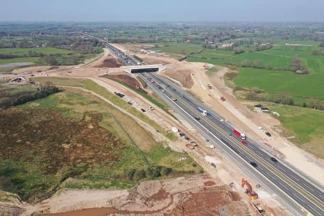 Work has now started on the foundations for new gantries and CCTV installation along the motorway. (Credit: National Highways)