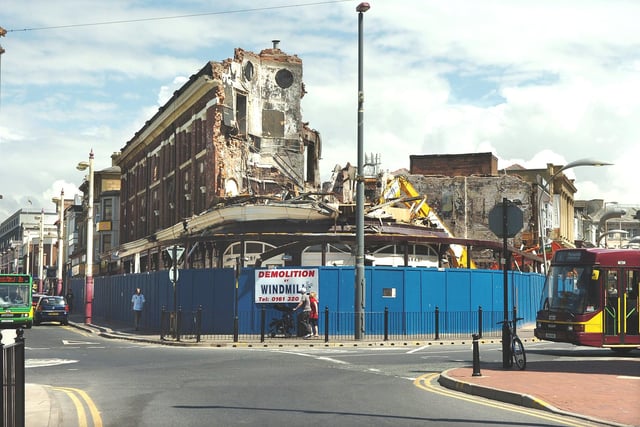 This was one of the final photos taken of a recognisable Yates Wine Lodge in Talbot Road before it was completely flattened