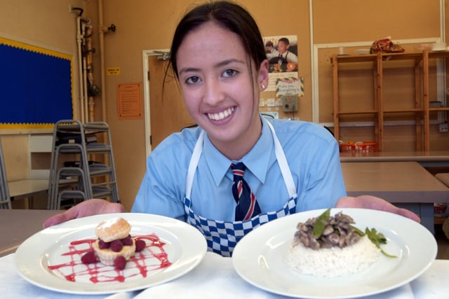 The Rotary Club of Lytham organized  a Local Young Chef of The year competition that was held at Lytham St Annes High School. Pictured with her menu is Marie Lazell of St Bedes school