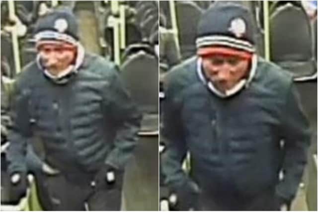 Do you recognise this man? Officers want to speak to him after receiving a report of a sexual assault in Blackpool (Credit: Lancashire Police)