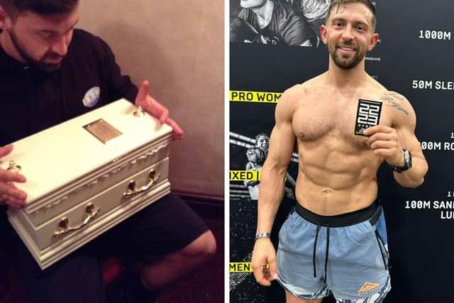 Robert James, from Blackpool, who works at YourGym coaching people to train for Hyrox events – a high intensity, strength and endurance workout, will be carrying one out himself to raise money for Stillbirth and Neonatal Death Charity (SANDS) on Friday, October 13, after losing his son Reggie George in 2016