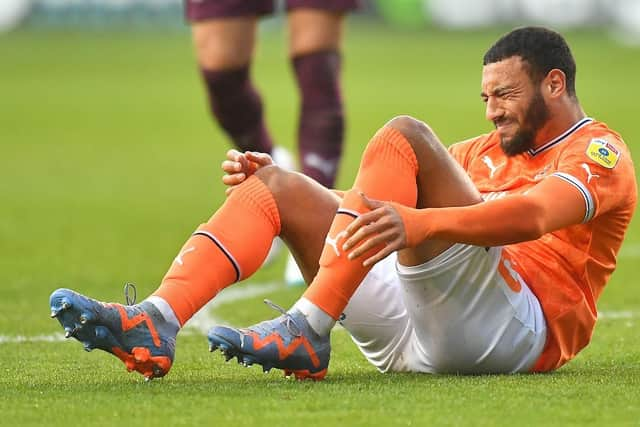 Anderson injured his ankle after falling awkwardly on the edge of the West Brom box