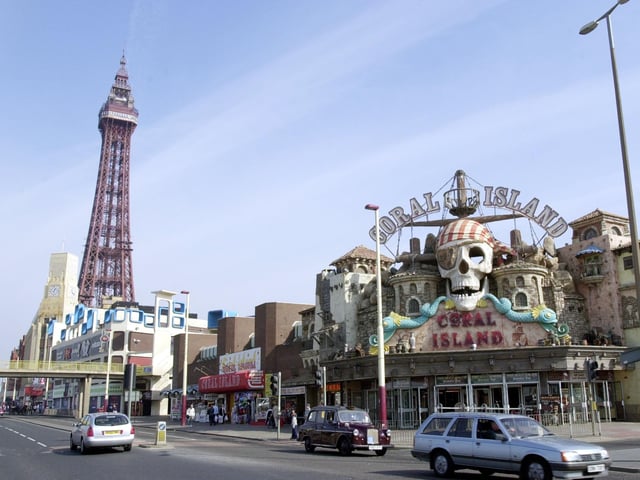 Wandering round the Pleasure Beach (no charge). Bowling, piers, Sandcastle, Maccies, KFC, Stanley Park and the rowing boats. Coral Island. As a kid Blackpool seems ace!" - Gemma Holden