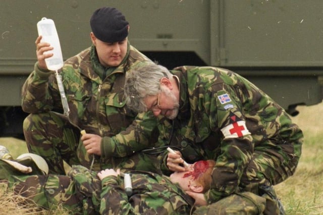 Lancashire soldiers have offered a helping hand to four Icelandic medics as part of a special international mission to Bosnia. They have been put through a programme of rigorous training by members of the 5th Field Ambulance, who are based at Fulwood Barracks in Preston. The training, held at Weeton Barracks, near Kirkham, has included basic survival techniques, military first aid and other military procedures