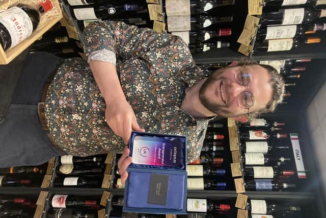 Ribble Valley-based wine shop, Whalley Wine Shop, has been announced as a winner of the annual Octopus Entrepreneur Awards. Pictured is owner Tom Jones