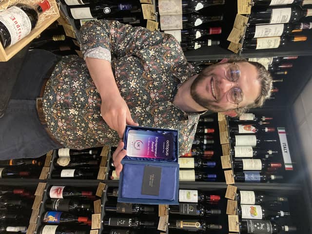 Ribble Valley-based wine shop, Whalley Wine Shop, has been announced as a winner of the annual Octopus Entrepreneur Awards. Pictured is owner Tom Jones