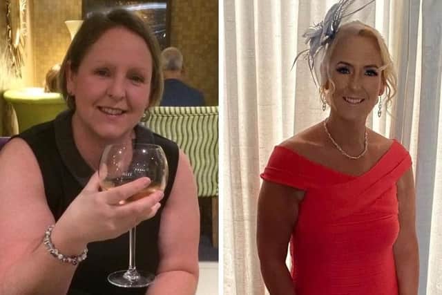 Before and after shots of Slimming World consultant Kerry Betteridge-Rowland