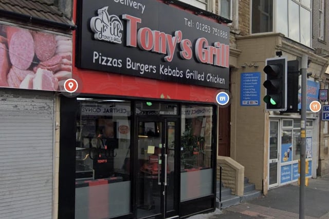 Tony's Grill, a takeaway at 96a Central Drive, Blackpool was a one star rating after assessment on September 7, the Food Standards Agency's website shows.