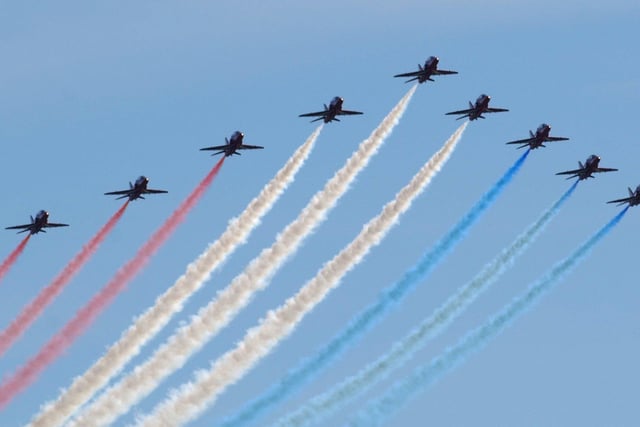 Blackpool Air show in 2005 marked the 60th anniversary of VE Day. The Red Arrows wow the crowds