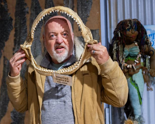 Bill Bailey visited a whaling museum in Western Australia during his Australian Adventure, which started on Channel 4 this week (Picture: Perpetual Entertainment/Marmalade Sky/Channel 4)