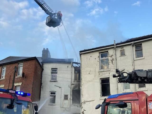 Firefighters are currently tackling a blaze which broke out early this morning at Tyldesley Road and are urging people to steer clear