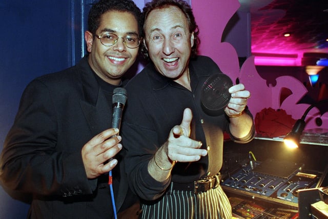 DJ Joe Henry with Keith Harris at Club L'Orange in 1999