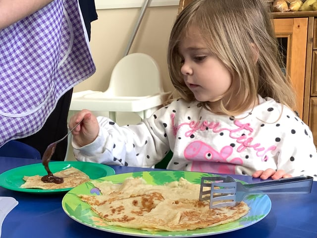 There was an array of toppings for the children to choose from