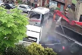 Fortunately, no one was injured in the crash which happened in Blackburn Road, Egerton at 7.30am on Tuesday (May 3)