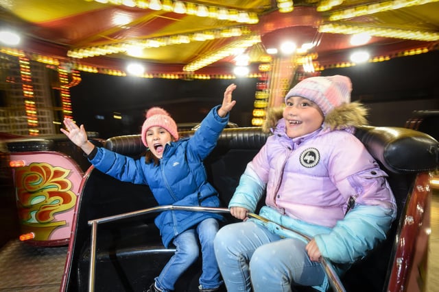 Fun on the fairground rides at the Lytham Round Table fireworks display at Fylde RUFC.