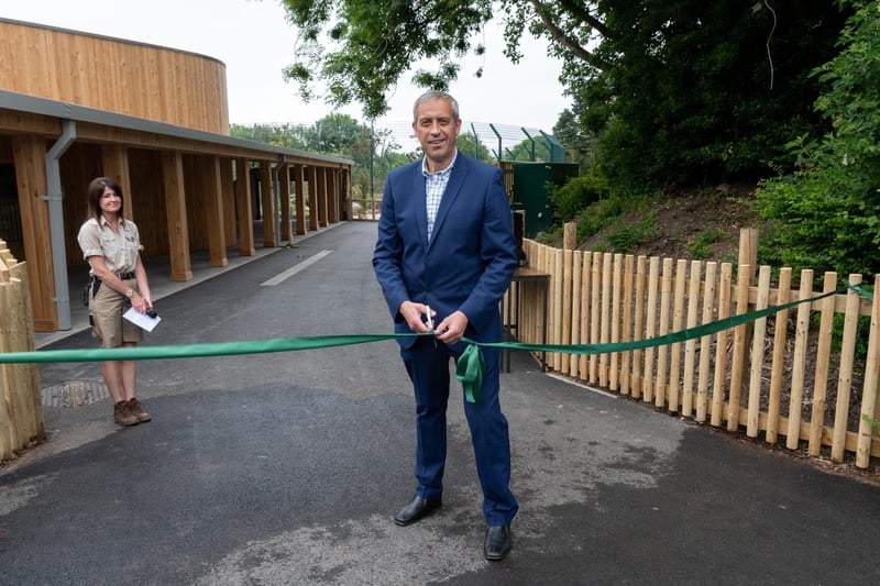Blackpool Zoo Director, Darren Webster, officially opens the Big Cat Habitat.