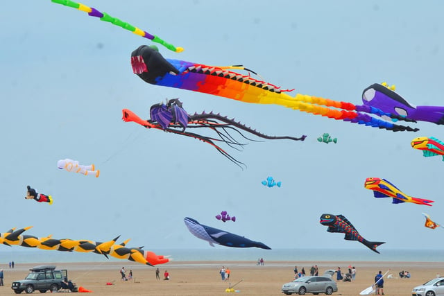Giant sea-creatures and birds were amongst the spectacle of kites