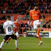 Simms' last outing at Bloomfield Road came against Oxford in the play-offs